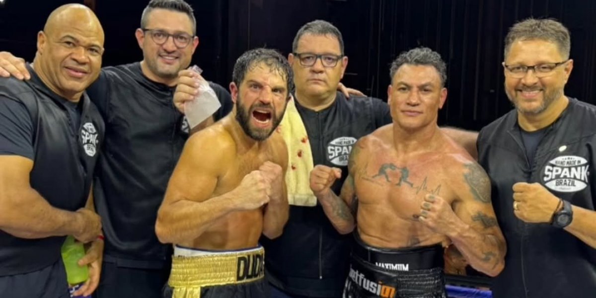 Duda e Popó depois da sua luta