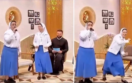 Freiras chamam atenção ao fazerem beatbox durante programa de TV