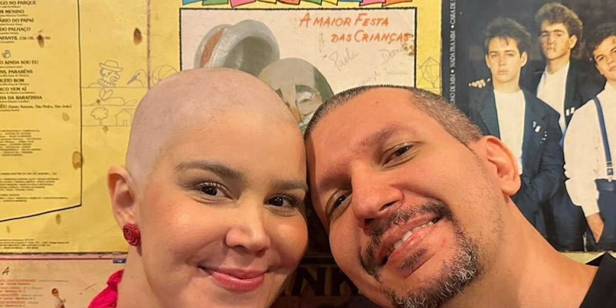 Otávio ao lado da esposa