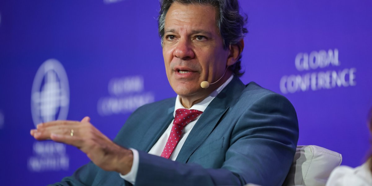 Ministro Fernando Haddad durante discurso