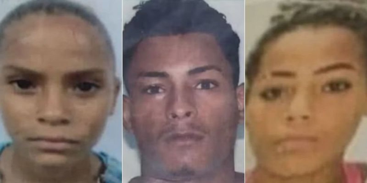 Alex (ao meio) e as irmãs