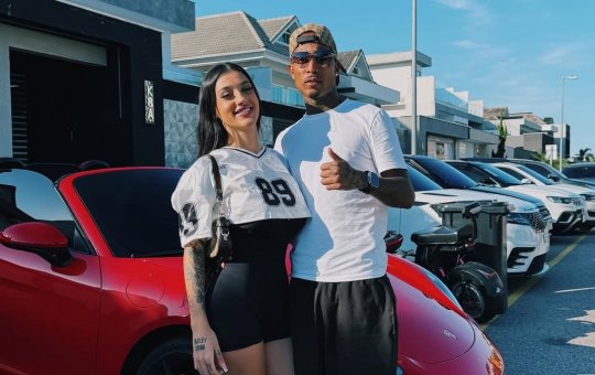 Bia Miranda e Gato Preto juntos em foto