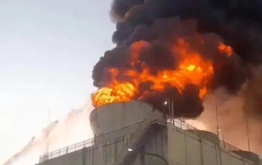 Momento do incêndio