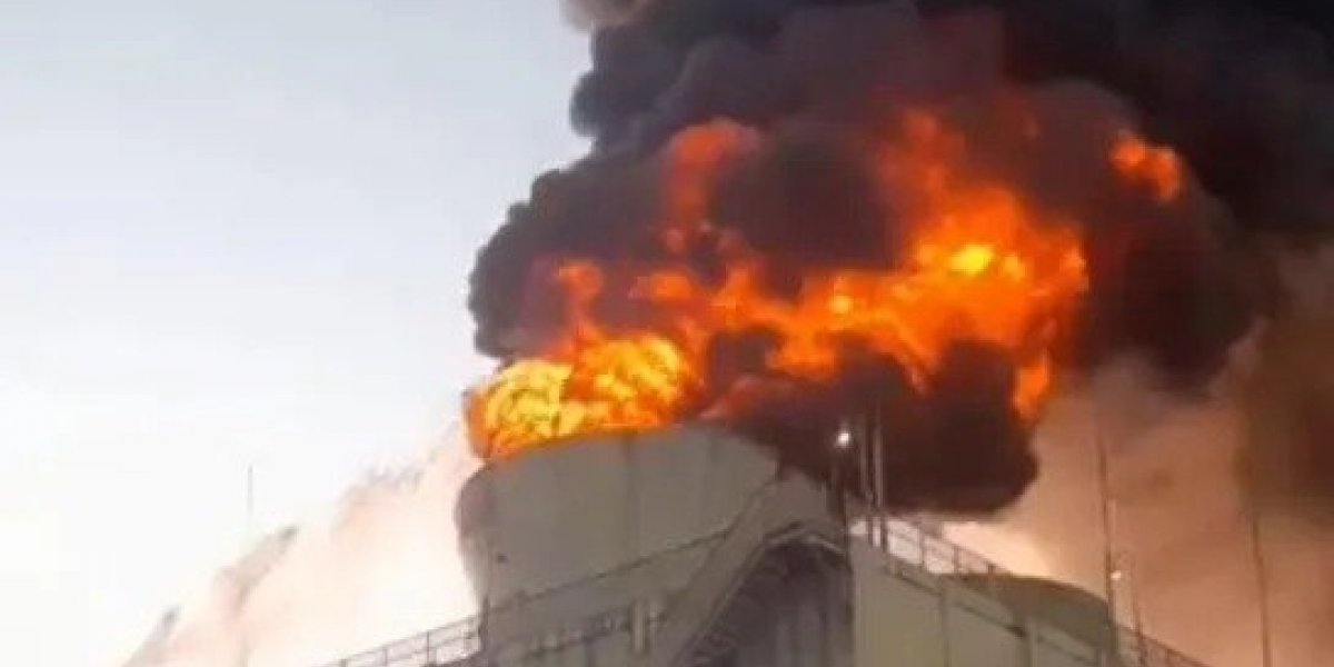 Momento do incêndio