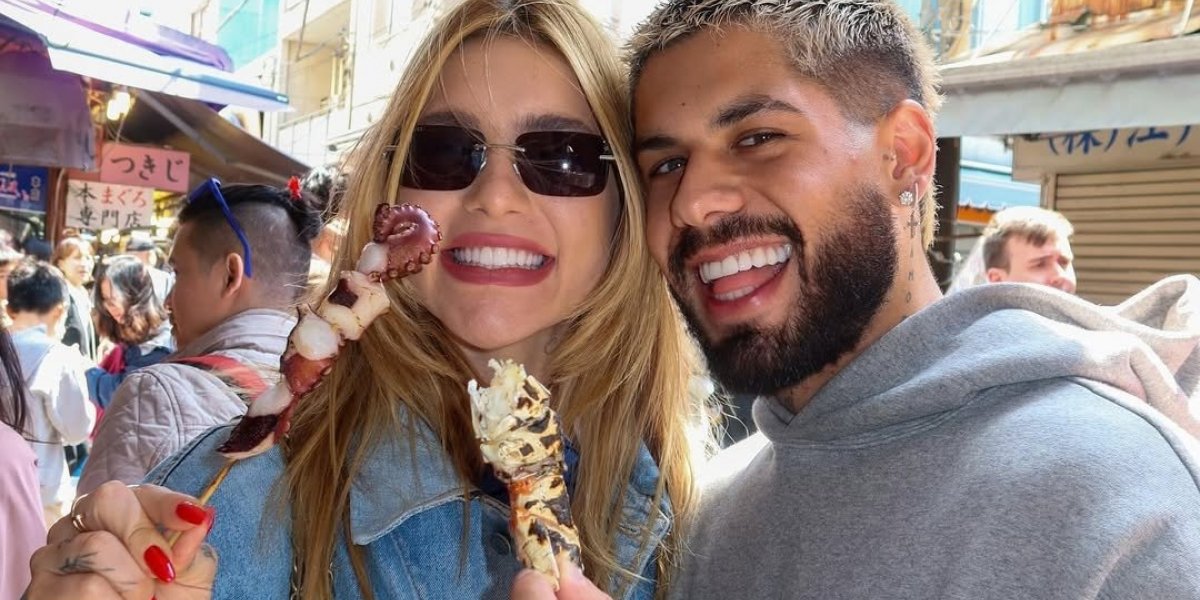 Virginia e Zé Felipe em uma viagem ao Japão