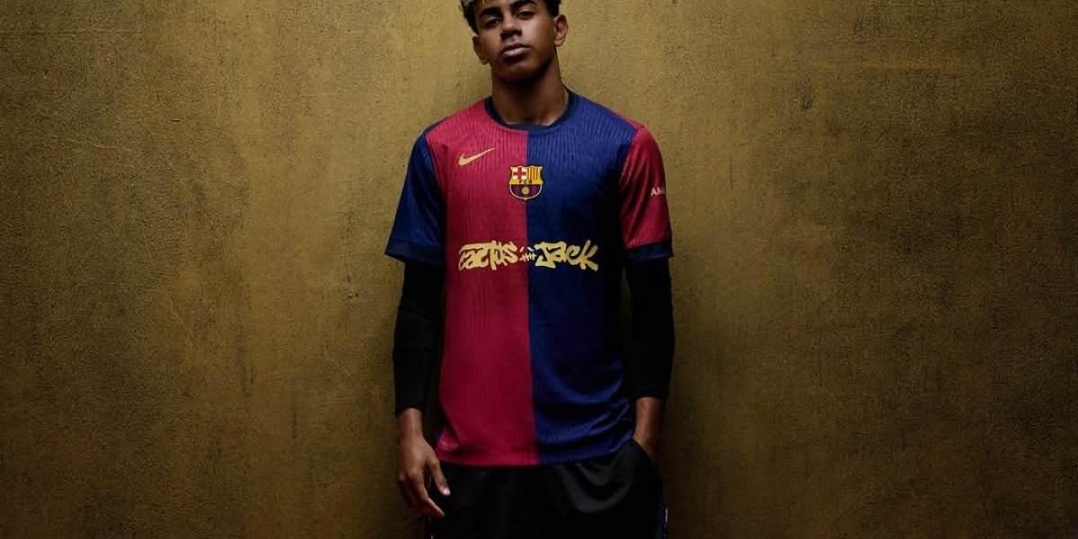 Lamine Yamal em anúncio de nova camisa do clube