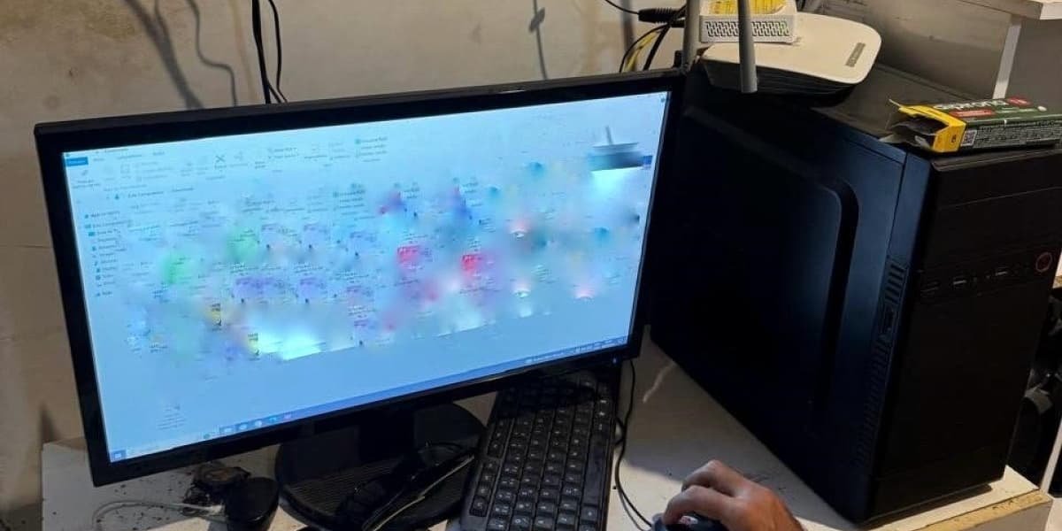 Computador apreendido na investigação