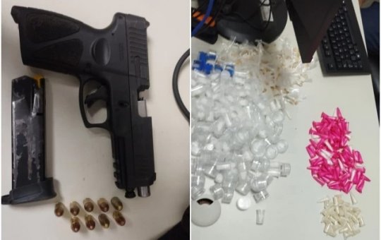 PM resgata refém, apreende arma e drogas, e prende dois homens em Tancredo Neves