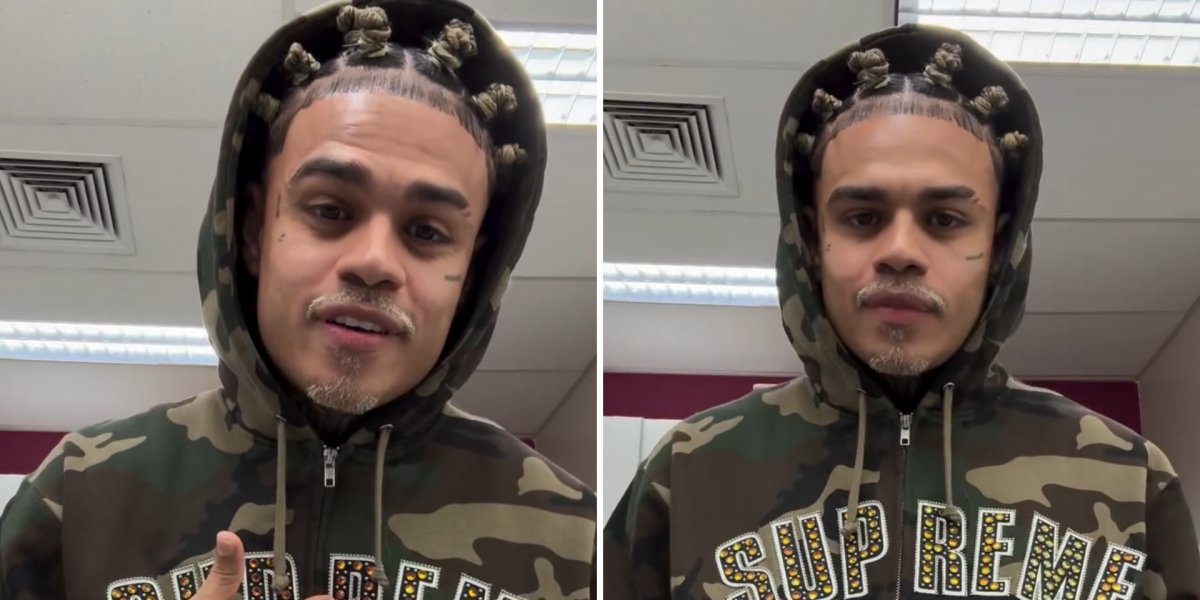 MC Cabelinho durante vídeo para as redes sociais