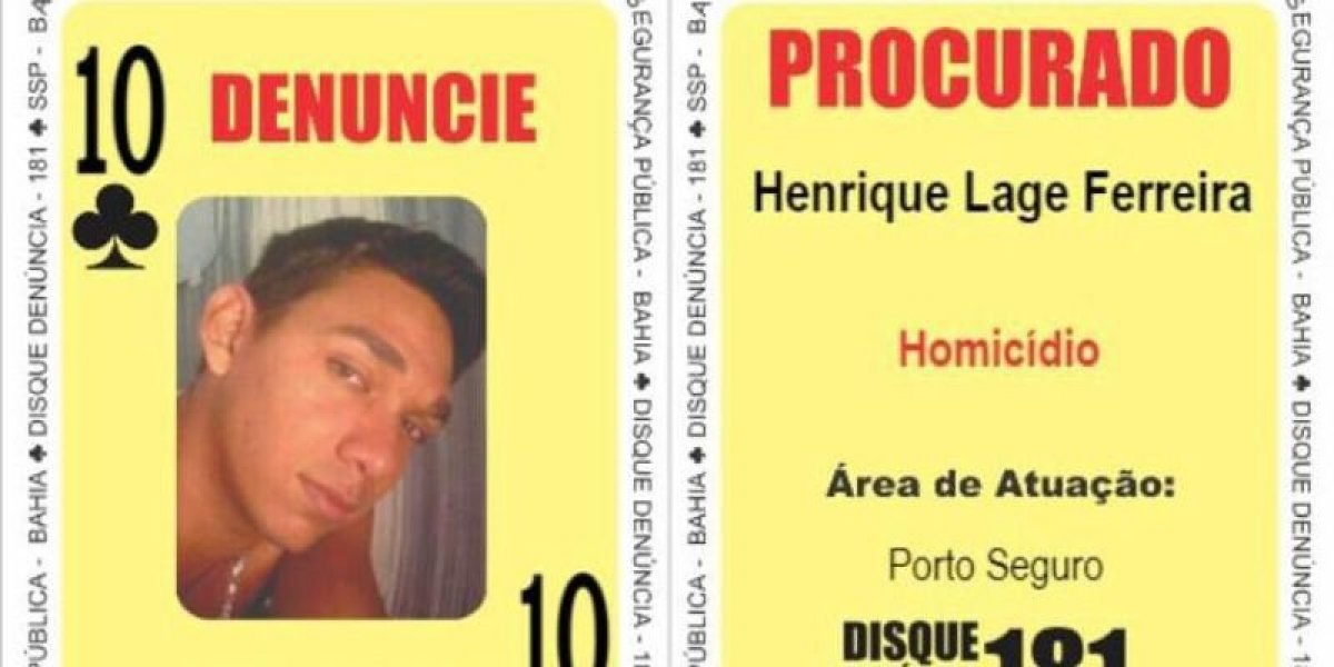 Imagem de "Pé de Pano", no baralho do crime