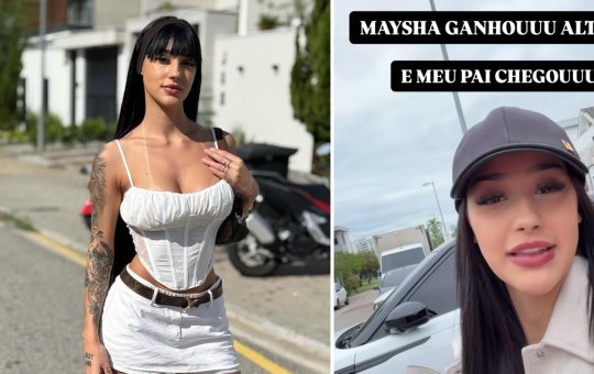 Bia Miranda contando a novidade sobre a filha