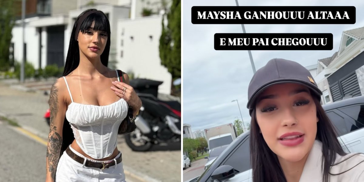 Bia Miranda contando a novidade sobre a filha