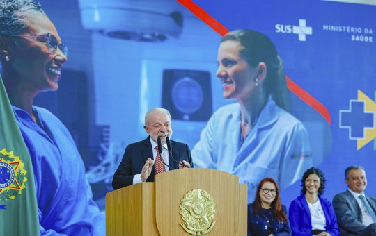 Lula durante discurso em evento do SUS