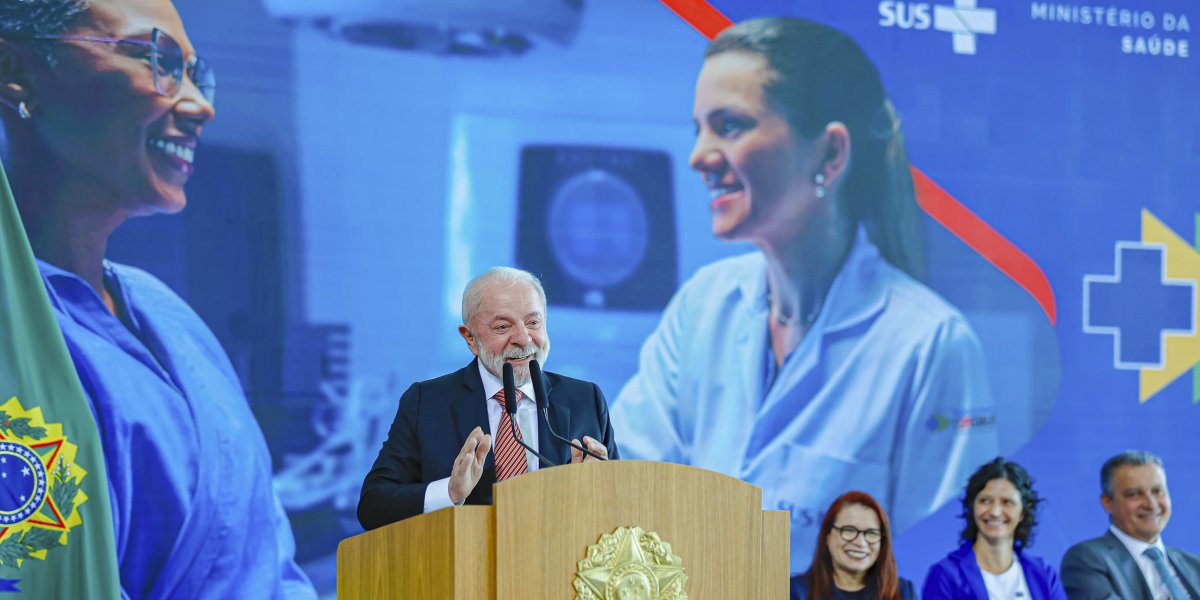 Lula durante discurso em evento do SUS