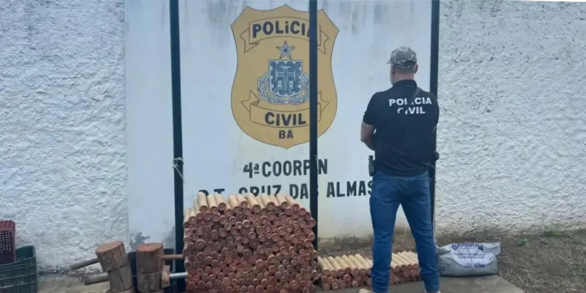 Material apreendido pela Polícia