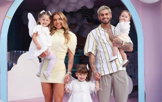 Zé Felipe e Virgínia Fonseca interagem em festa da filha após separação