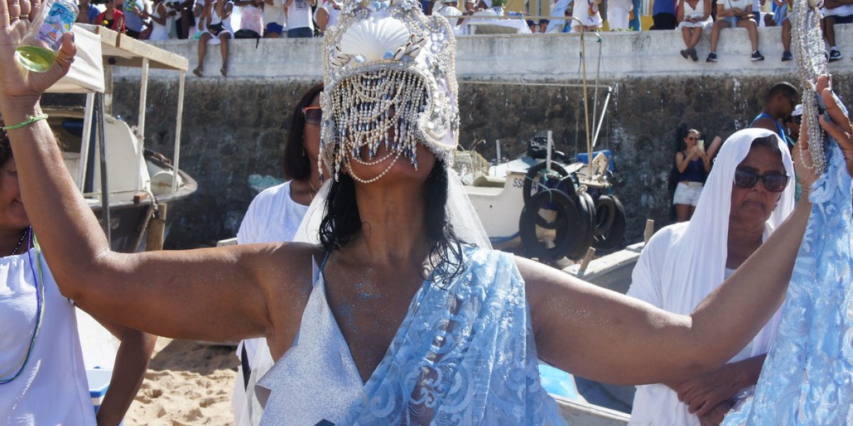 Registro da festa de Iemanjá