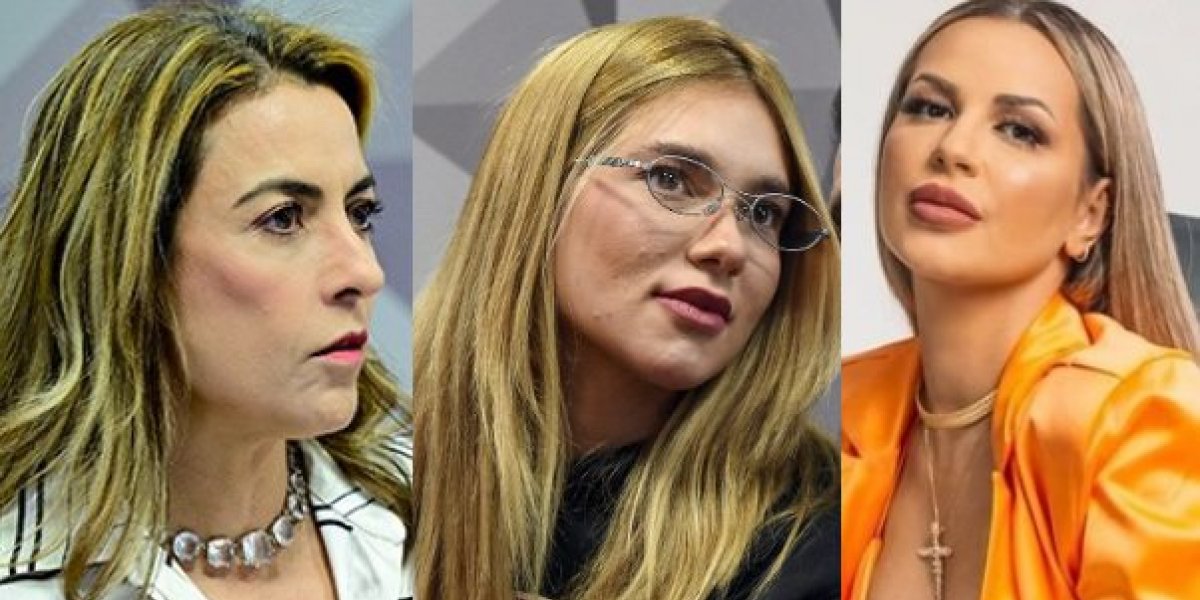 Soraya (esquerda, Virginia (meio), Deolane (direita)