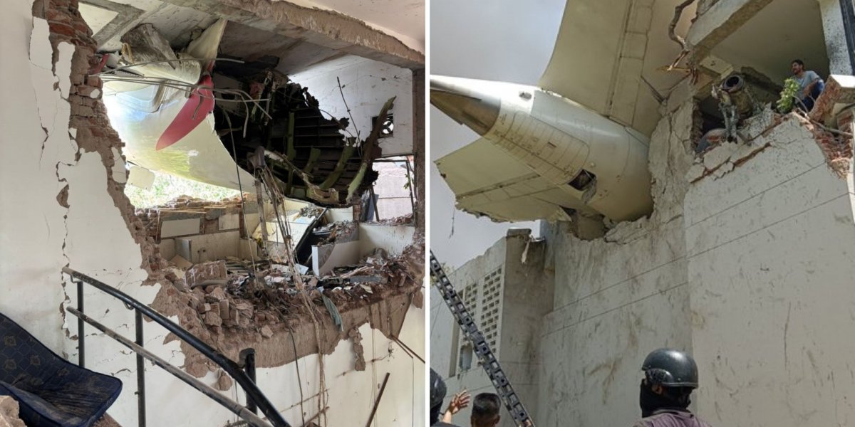 Destroços do avião
