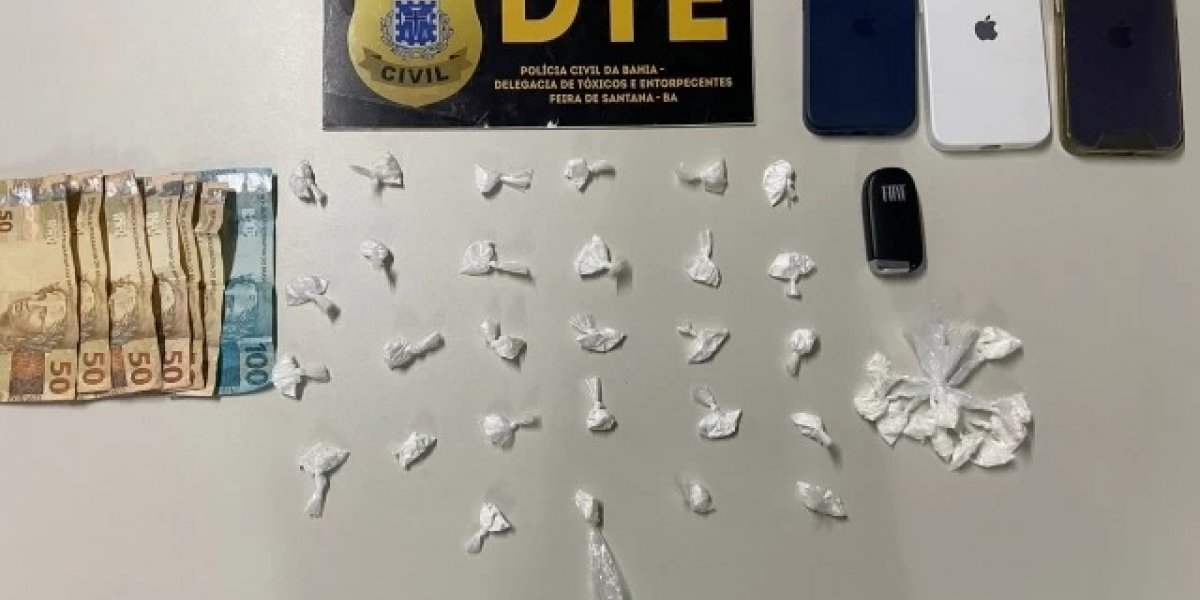 Materiais apreendidos pela polícia