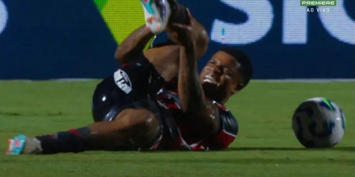 Jamerson no momento da lesão