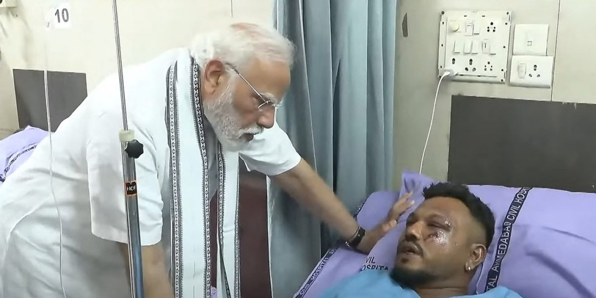 Ramesh em um leito de hospital