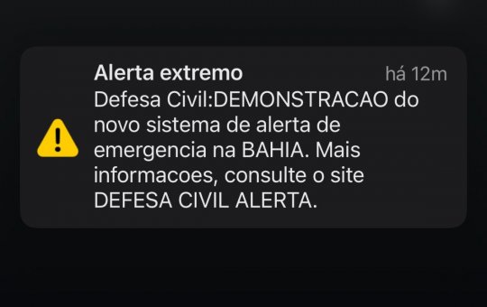 Defesa Civil demonstra como serão os avisos de 'Alerta Extremo' das chuvas