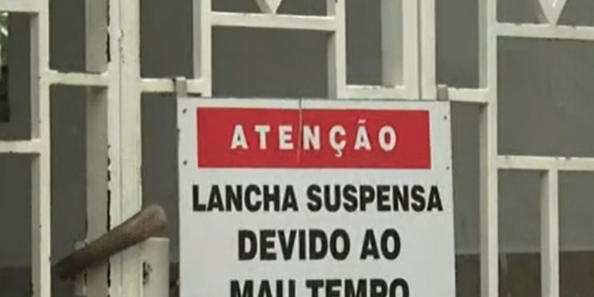 Placa de suspensão por mau tempo