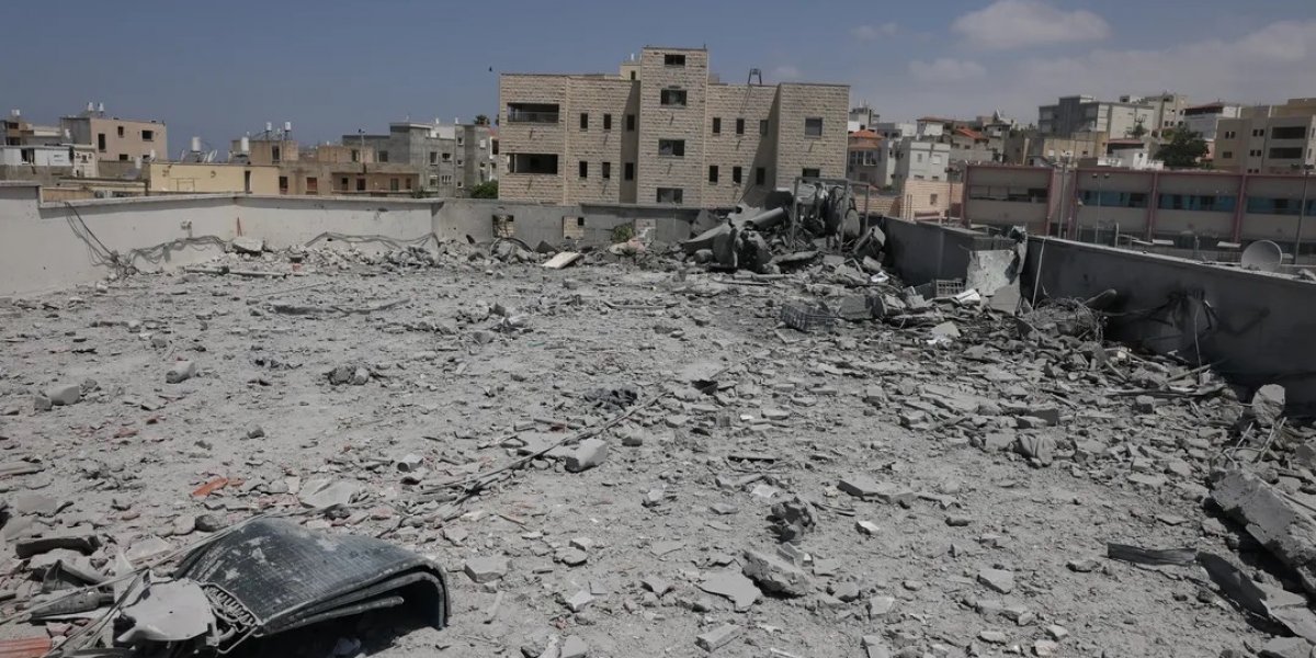 Cidade Israelense após bombardeios