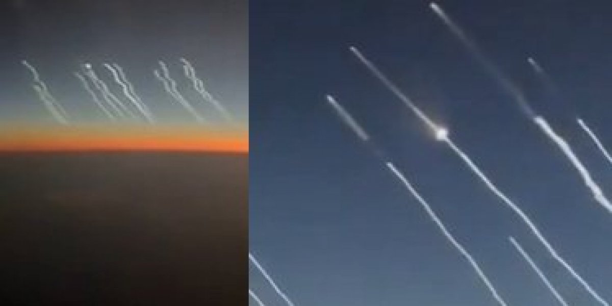 Mísseis aparecendo no horizonte