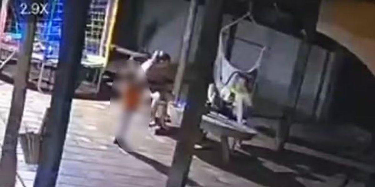 Imagem da câmera de segurança