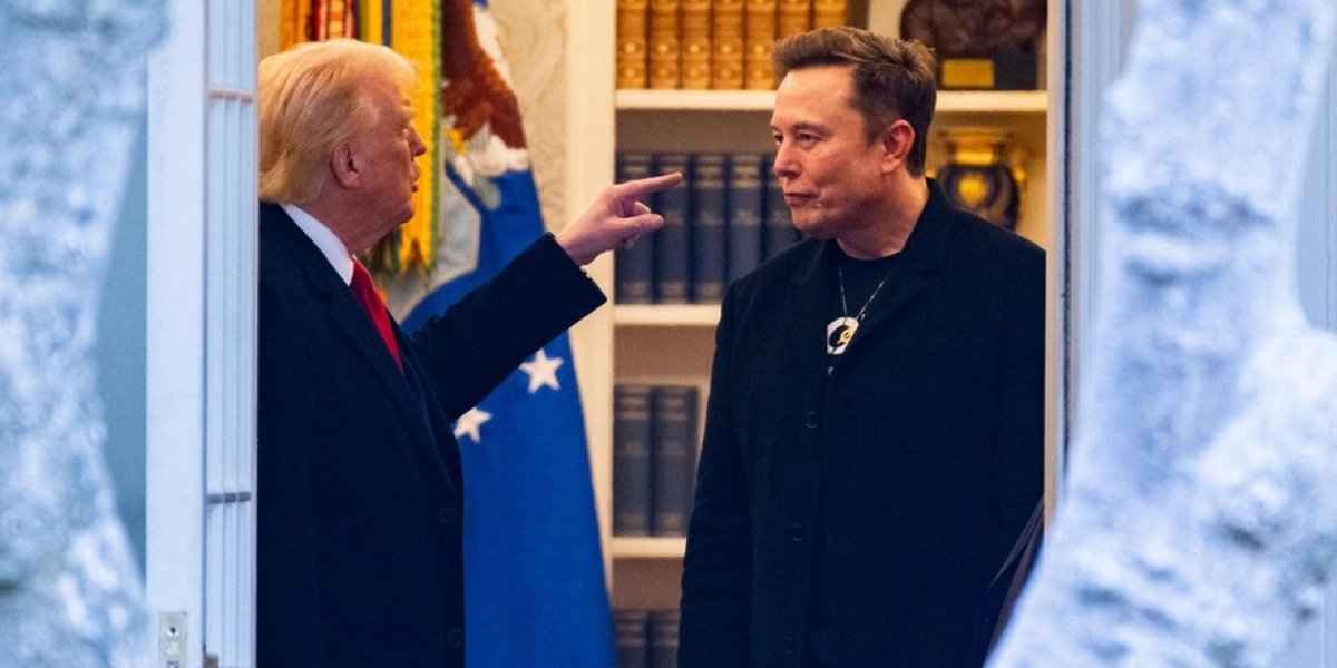 Donald Trump, presidente dos Estados Unidos, e Elon Musk, homem mais rico do mundo