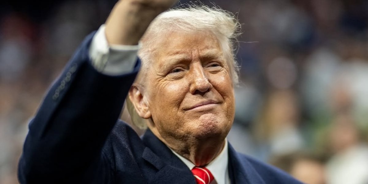 Presidente dos EUA, Donald Trump, durante evento político