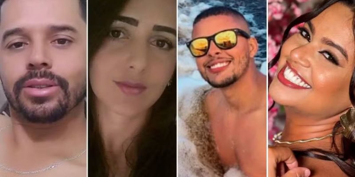 Imagens dos quatro amigos, que foram vítimas do acidente