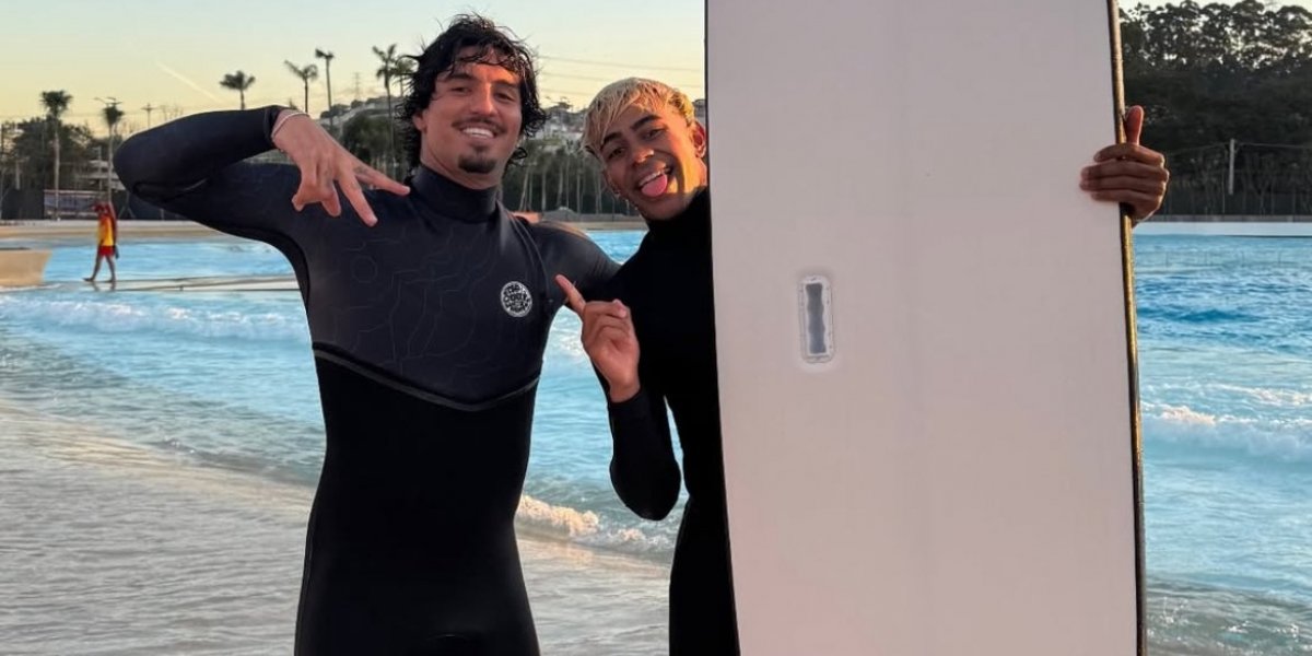 Medina e Yamal surfando juntos