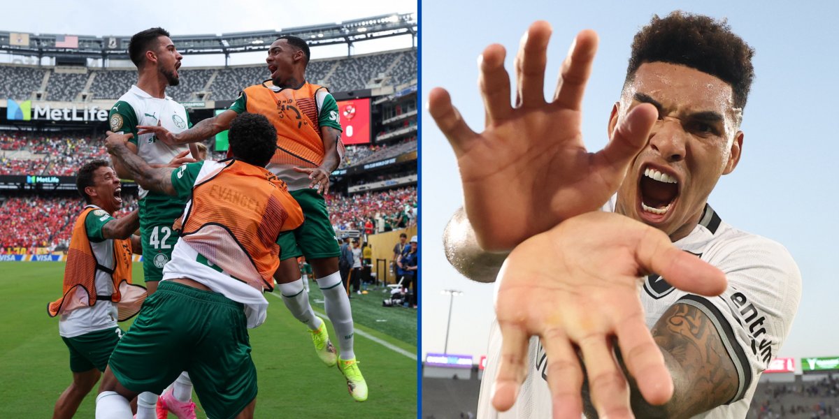 Flaco Lopez e Igor Jesus comemorando seus gols