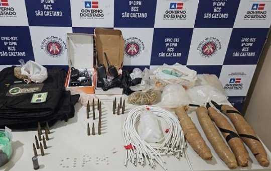 Itens apreendidos pelos agentes policiais