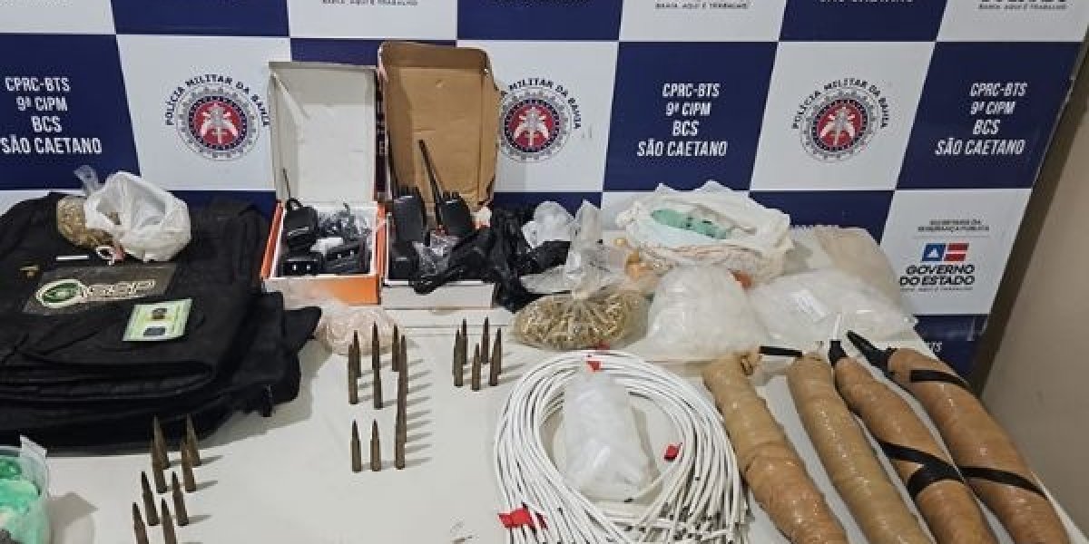 Itens apreendidos pelos agentes policiais