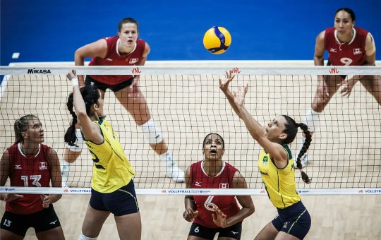Seleção brasileira feminina derrota o Canadá por 3 a 0 na Liga das Nações