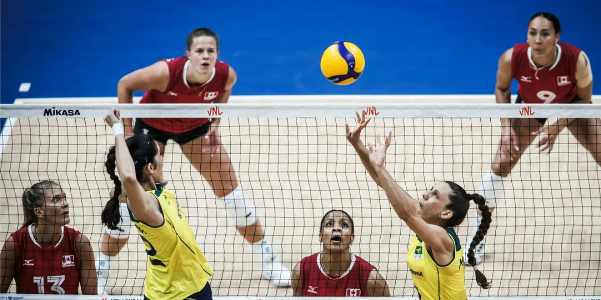 Seleção brasileira feminina derrota o Canadá por 3 a 0 na Liga das Nações