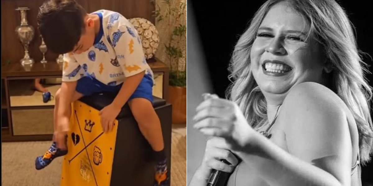 Filho de Marília Mendonça toca canção da mãe e emociona fãs nas redes