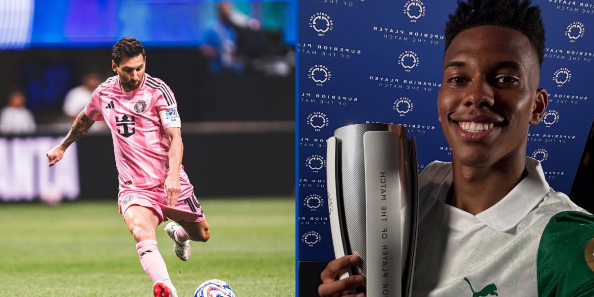 Lionel Messi e Estevão, principais jogadores de seus times