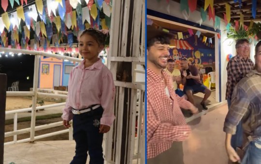 Olha a fofura! É verdade! Liz Improta encanta seguidores ao dançar quadrilha