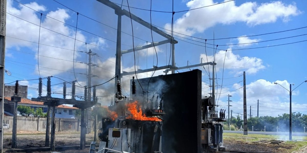 Explosão registrada em subestação