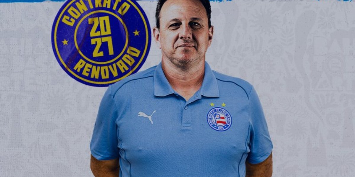 Bahia anuncia renovação de contrato com Rogério Ceni até 2027