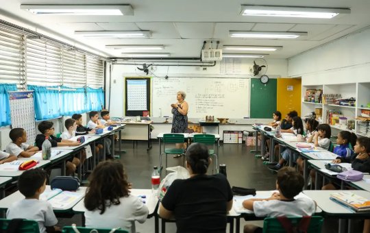 Sala de aula em uma instituição pública de ensino