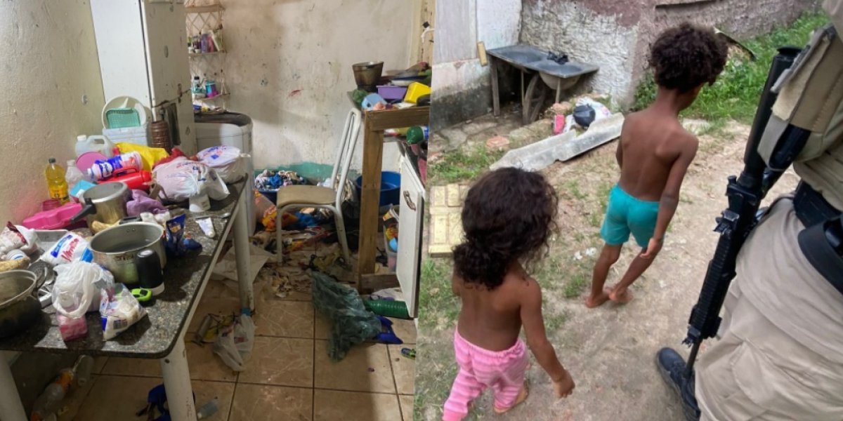 Polícia resgata quatro crianças em situação de abandono em Camaçari