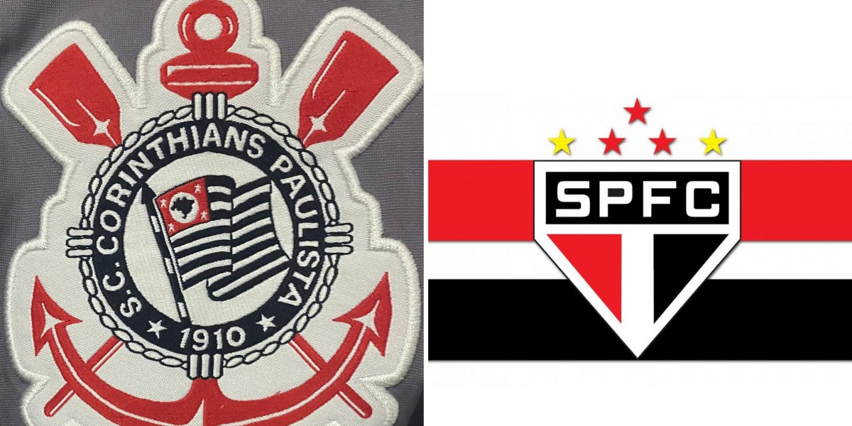 Escudos do Corinthians e São Paulo