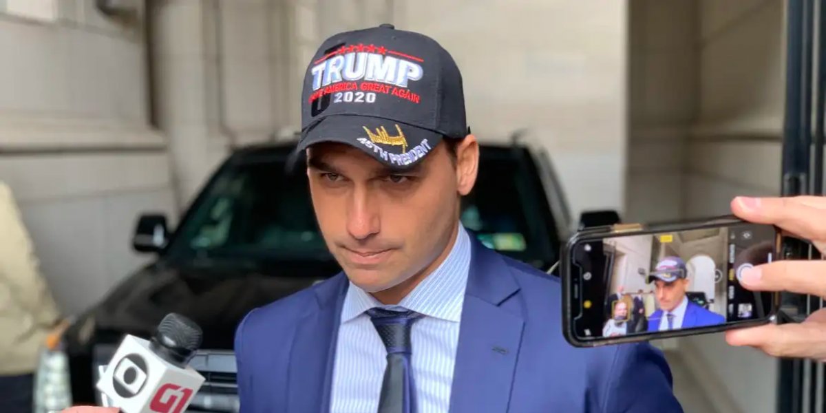 Eduardo Bolsonaro em apoio à Donald Trump nas eleições dos EUA de 2020