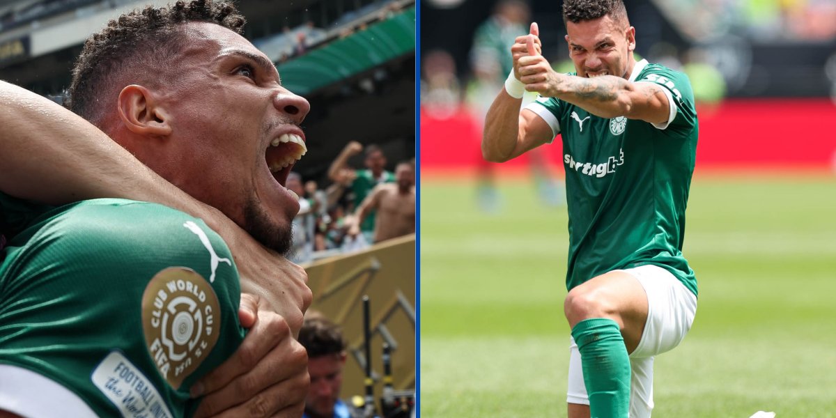 Paulinho em comemoração do gol